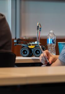Student project featuring a small rover robot